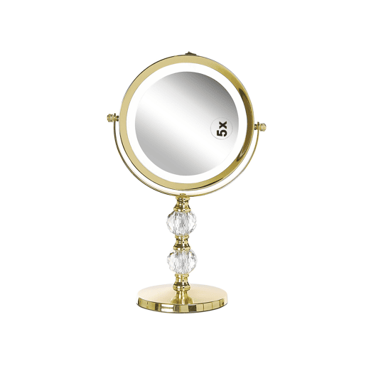 Espelho de maquilhagem LED CLAIRA Dourado Espelho de maquilhagem LED CLAIRA Dourado