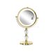 Beliani Espejo de maquillaje CLAIRA 18x18 Beliani Espejo de maquillaje CLAIRA 18x18 Dorado
