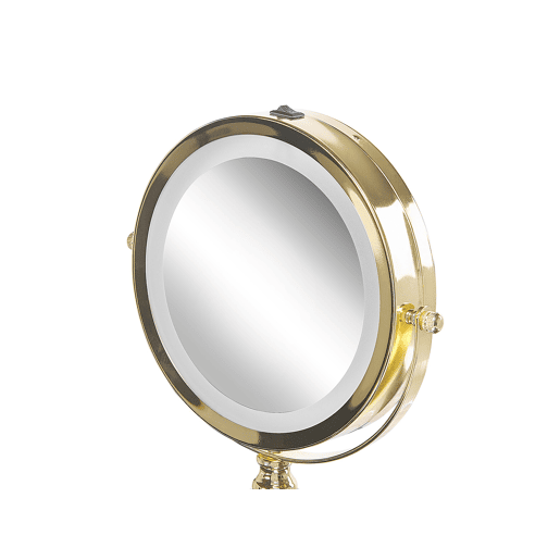 Espelho de maquilhagem LED CLAIRA Dourado Espelho de maquilhagem LED CLAIRA Dourado