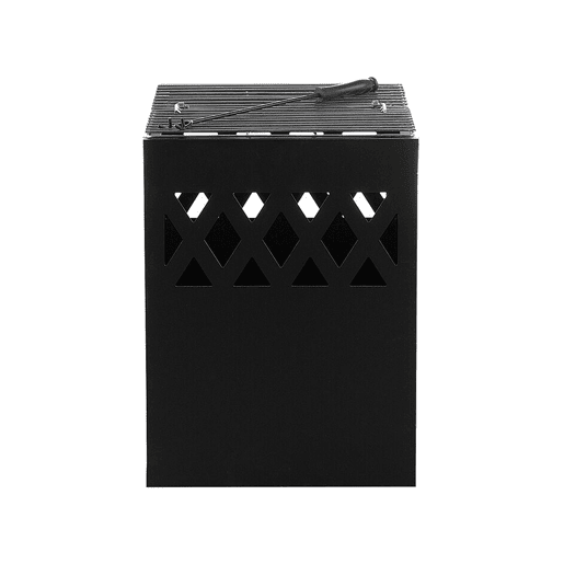 Lareira de jardim com grelha SHIGA Metal Preto