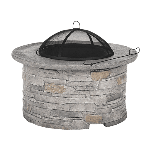Lareira de jardim com grelha TAMBORA Betão Cinzento