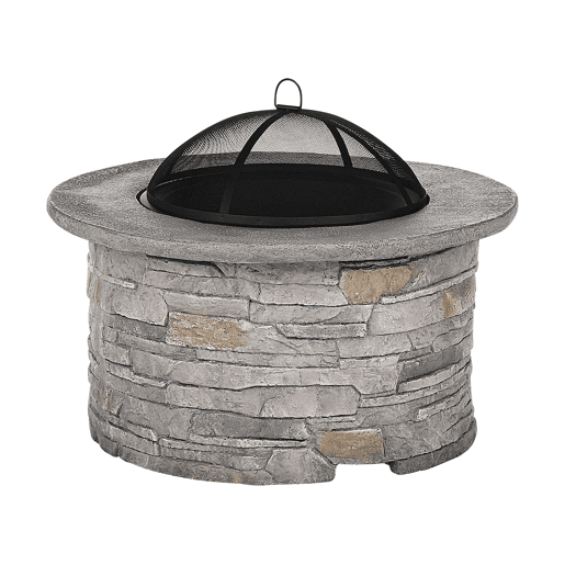 Lareira de jardim com grelha TAMBORA Betão Cinzento
