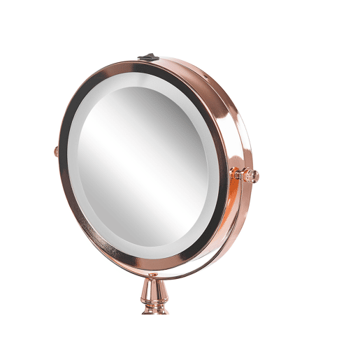 Espelho de maquilhagem LED MAURY Rosa-dourado