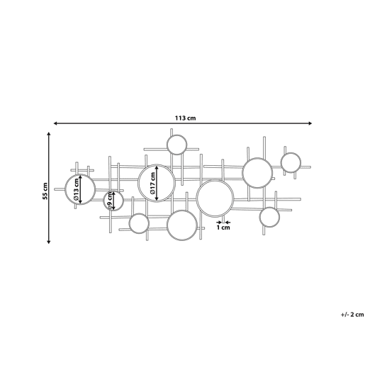 Beliani Espelho decorativo IBOS