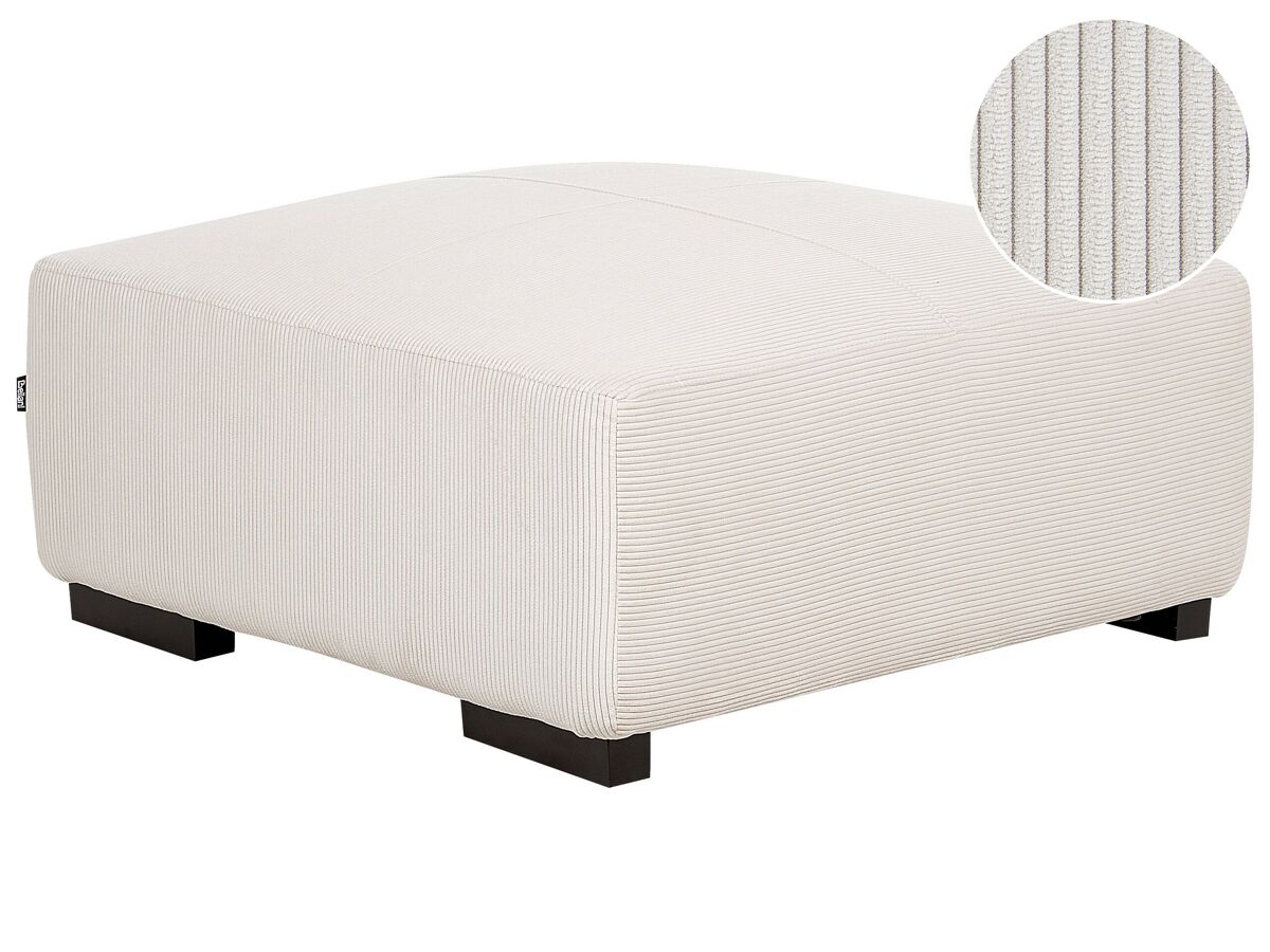 Beliani Reposapiés LUNGO Blanco/ Beige