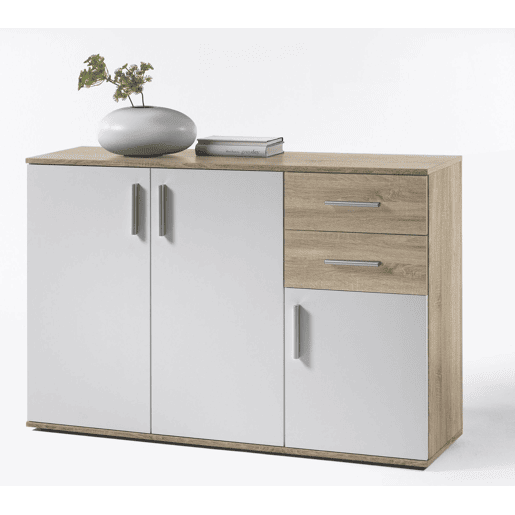 Aparador Bobby Dresser 120x82cm. 3 Portas e 2 Gavetas Cambria
