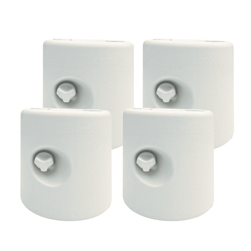 Outsunny Conjunto de 4 Pesos para Tendas Dobráveis Suportes Recheáveis com 8,7 kg de Água ou 12 kg de Areia Pesos para Pérgola com Botões de Fixação Ø21,524x25,5 cm Branco
