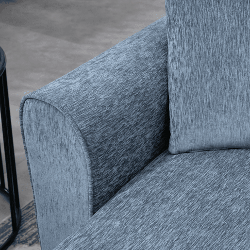 HOMCOM Sofá Chaise Longue Sofá de Canto Sofa Sala de Estar Reversível em Forma de L com 2 Almofadas Carga Máxima 200 kg 230x138x87 cm Cinza Azulado