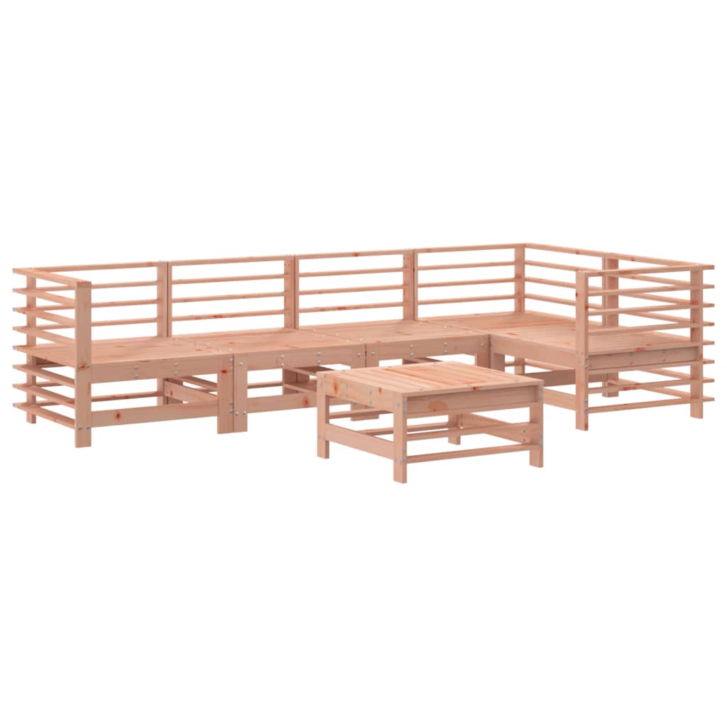 Juego de muebles de jardín 6 piezas madera de pino impregnada
