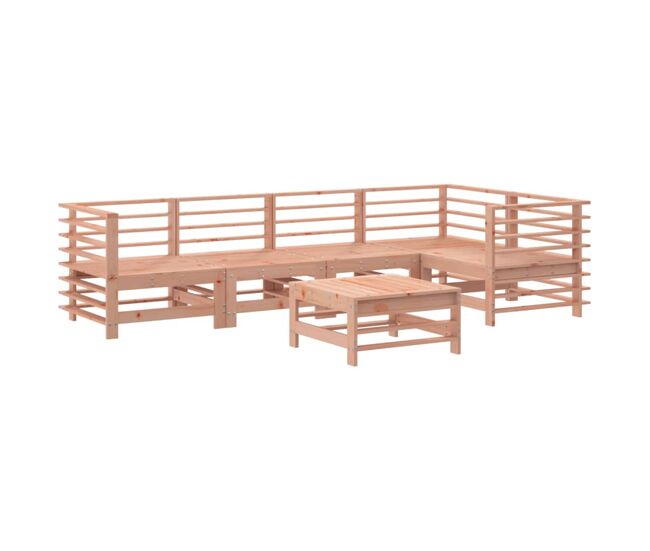 Juego de muebles de jardín 6 piezas madera de pino impregnada