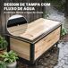Baúl de Exterior Madera de Abeto, Acero Madera Baúl de Exterior Madera de Abeto, Acero Madera Marrón