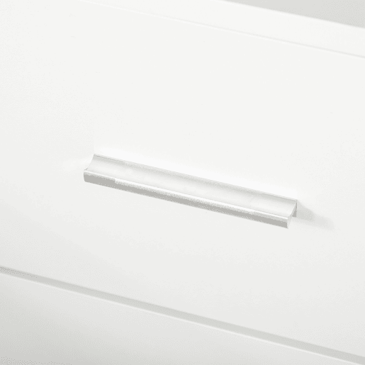 HOMCOM Mesa de Cabeceira Moderna, Mesa de Cabeceira para Quarto com 2 Gavetas, Mesa Auxiliar para Sala, Quarto, Vestiário, 45x39,5x49 cm, Branco