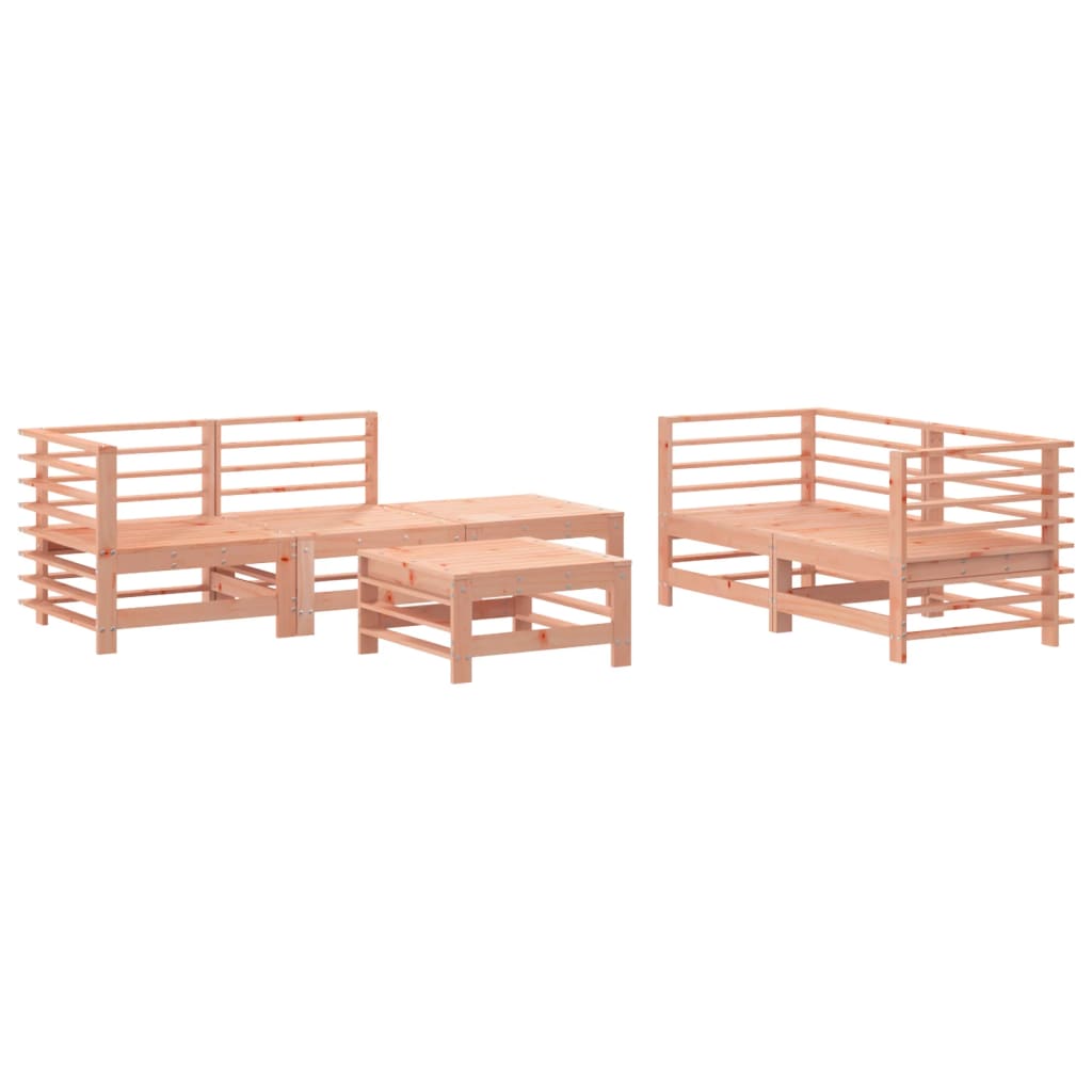 juego de muebles de jardin 6 piezas madera maciza abeto douglas