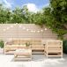 Juego muebles de jardín 6 piezas madera maciza pino Juego muebles de jardín 6 piezas madera maciza pino Pino