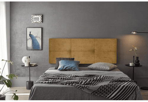 Cabeceira Dalia em tecido Magnolia Mustard 220