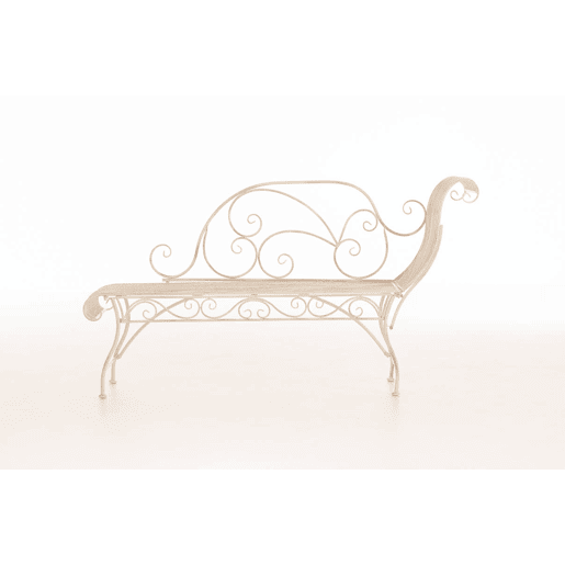 Tumbona de Jardin Karma Metal Crema antiguo 46X156X78 cm