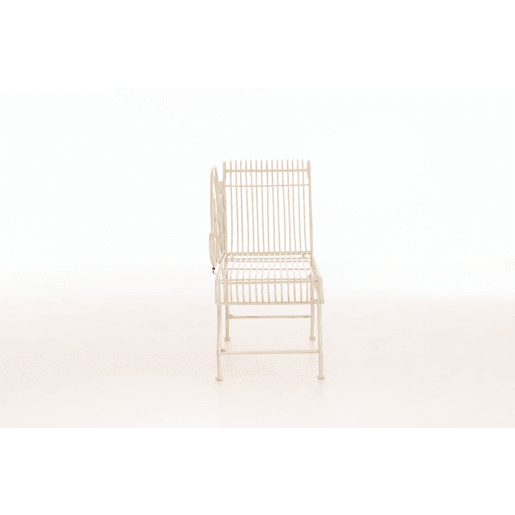 Tumbona de Jardin Karma Metal Crema antiguo 46X156X78 cm