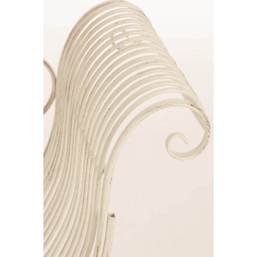 Tumbona de Jardin Karma Metal Crema antiguo 46X156X78 cm