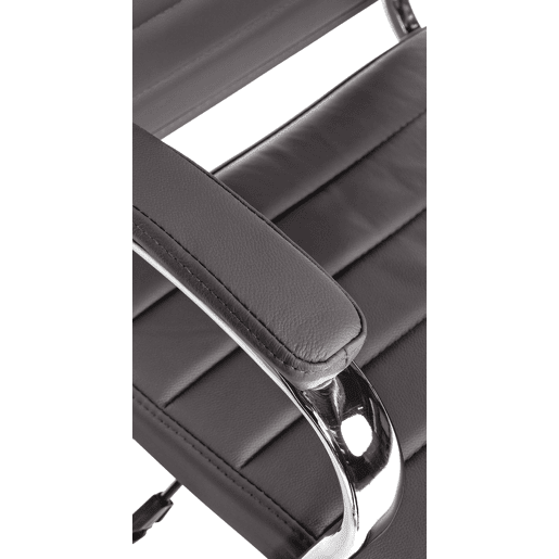 Silla de oficina Mollis de cuero auténtico Gris 61X56X102 cm