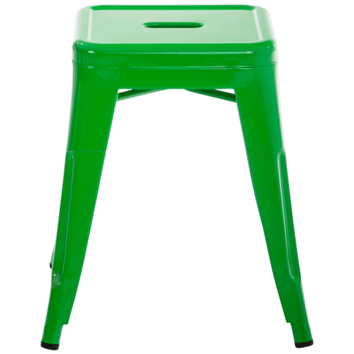 Set De 4 Taburetes Bajos Armin Metal Verde 40X40X46 cm