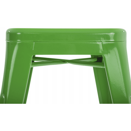 Set De 4 Taburetes Bajos Armin Metal Verde 40X40X46 cm