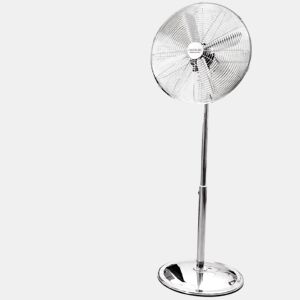 Cecotec Ventoinha de pé com 50 W e acabamento cromado, 16 polegadas, 3 velocidades, oscilação, silencioso, altura ajustável, 4 pás e máxima segurança.