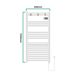 Radiador toallero eléctrico mural Uvdal 500W 16 tubos aluminio Radiador toallero eléctrico mural Uvdal 500W 16 tubos aluminio Blanco