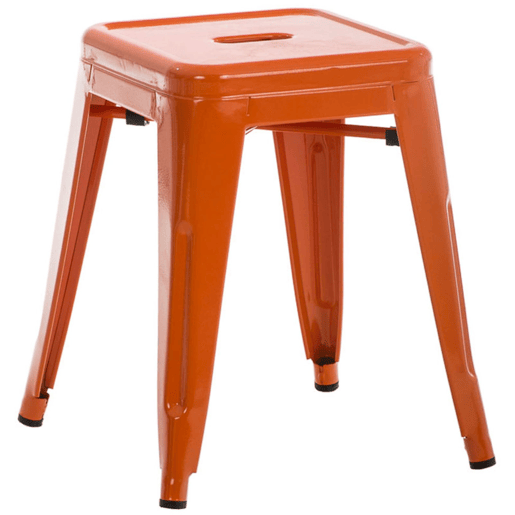 Taburete Armin Metal Naranja 40X40X46 cm