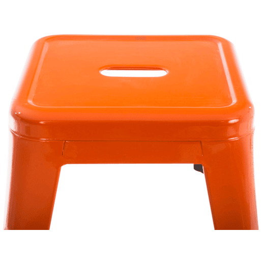 Taburete Armin Metal Naranja 40X40X46 cm