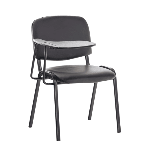 silla conferencia Ken con mesa plegable Simil cuero Marrón 71X53X81 cm