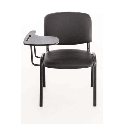 silla conferencia Ken con mesa plegable Simil cuero Marrón 71X53X81 cm