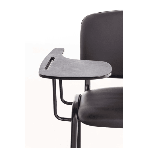 silla conferencia Ken con mesa plegable Simil cuero Marrón 71X53X81 cm