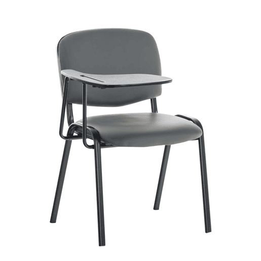 silla conferencia Ken con mesa plegable Simil cuero Gris 71X53X81 cm silla conferencia Ken con mesa plegable Simil cuero Gris 71X53X81 cm