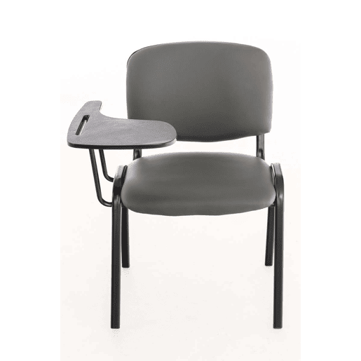 silla conferencia Ken con mesa plegable Simil cuero Gris 71X53X81 cm silla conferencia Ken con mesa plegable Simil cuero Gris 71X53X81 cm