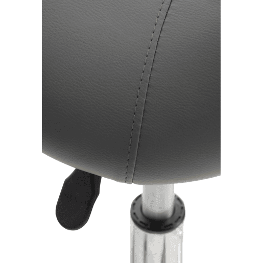 Taburete Con Ruedas Reno Simil cuero Gris 46X46X53 cm