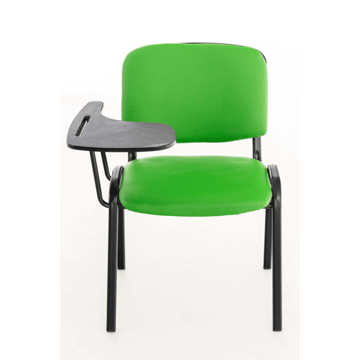 silla conferencia Ken con mesa plegable Simil cuero Verde 71X53X81 cm