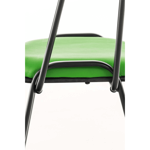 silla conferencia Ken con mesa plegable Simil cuero Verde 71X53X81 cm
