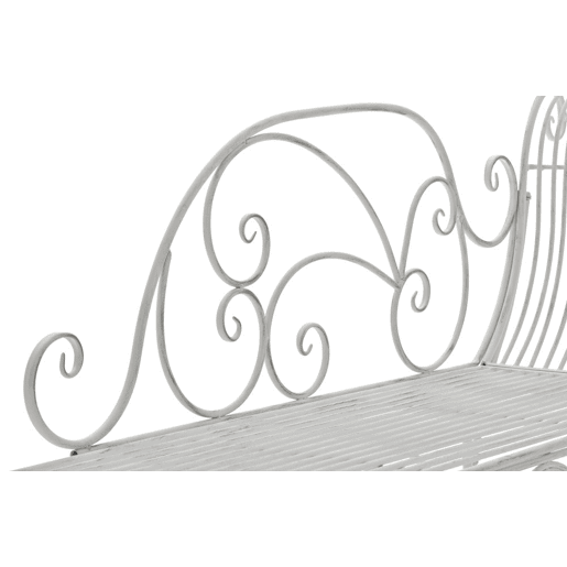 Tumbona de Jardin Karma Metal Blanco antiguo 46X156X78 cm