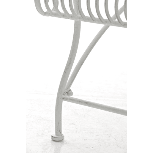 Tumbona de Jardin Karma Metal Blanco antiguo 46X156X78 cm