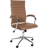 Silla de oficina Mollis de cuero auténtico Marrón claro 61X56X102 cm