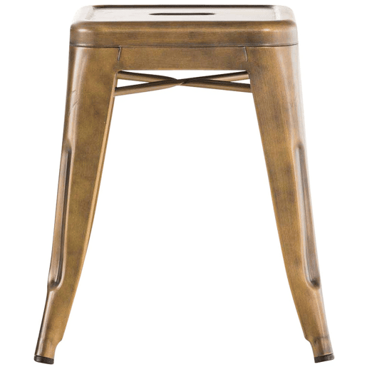 Set De 4 Taburetes Bajos Armin Metal Dorado 40X40X46 cm