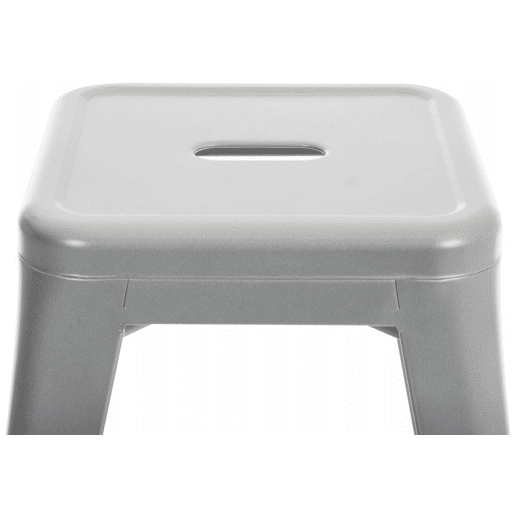 Set De 4 Taburetes Bajos Armin Metal Plateado 40X40X46 cm Set De 4 Taburetes Bajos Armin Metal Plateado 40X40X46 cm