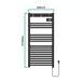 Radiador toallero eléctrico mural Uvdal 500W 16 tubos aluminio Radiador toallero eléctrico mural Uvdal 500W 16 tubos aluminio Negro