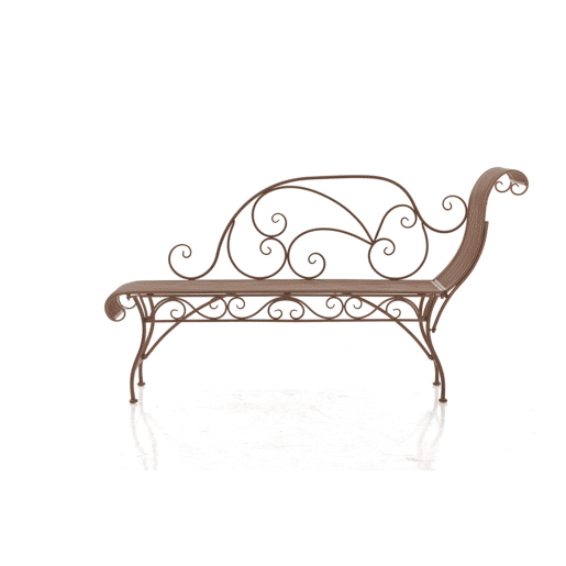 Tumbona de Jardin Karma Metal Marrón antiguo 46X156X78 cm