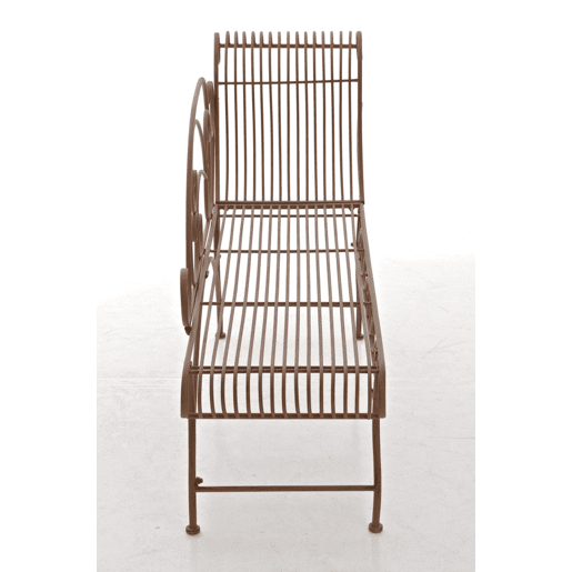 Tumbona de Jardin Karma Metal Marrón antiguo 46X156X78 cm