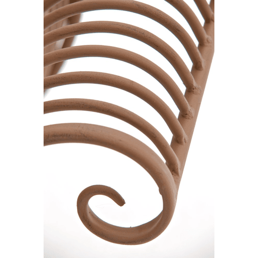 Tumbona de Jardin Karma Metal Marrón antiguo 46X156X78 cm