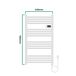 Radiador toallero eléctrico mural Follo 500W 16 tubos aluminio Radiador toallero eléctrico mural Follo 500W 16 tubos aluminio Blanco