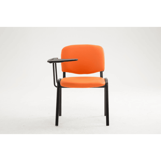 silla conferencia Ken con mesa plegable Simil cuero Naranja 71X53X81 cm