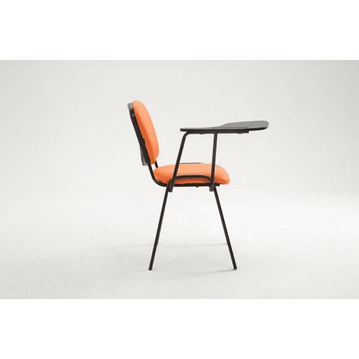 silla conferencia Ken con mesa plegable Simil cuero Naranja 71X53X81 cm