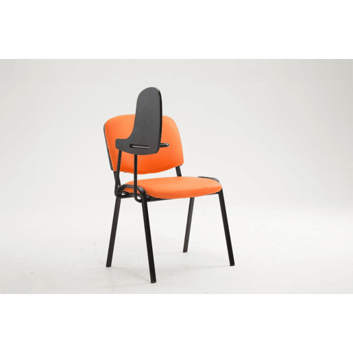 silla conferencia Ken con mesa plegable Simil cuero Naranja 71X53X81 cm